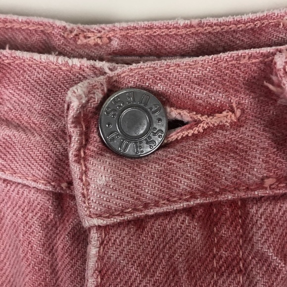 Guess Red Jean Shorts - Picture 2 of 6